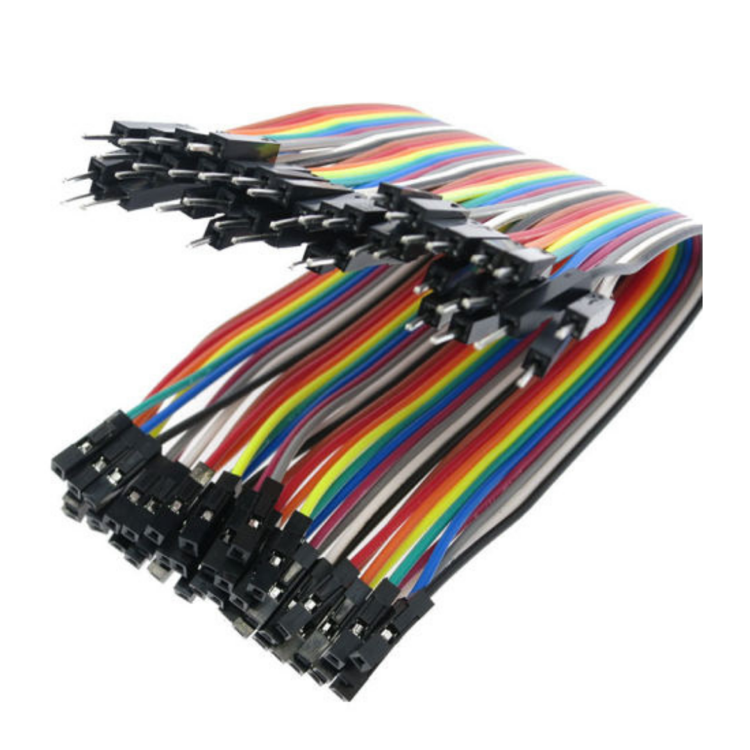 WSSROGY Set of 3 12 Inches Multicolored Breadboard Dupont Wire Jumper Cable,40 Pin Female to Female,40 Pin Male to Female,40 Pin Male to Male for Arduino 