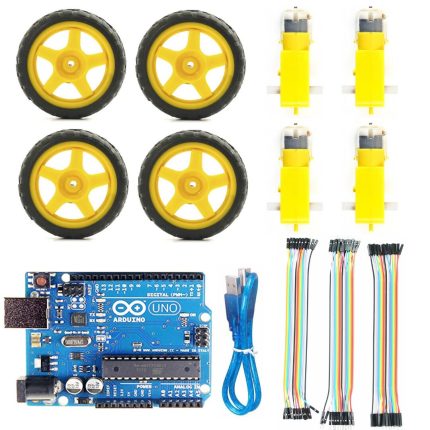 bo motor with wheel and arduino uno r3 and jumper wire 60pcs