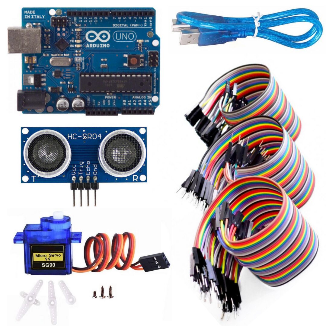 Arduino R3 Ultrasonic Sensor SG90 Motor and Wires - Vayuyaan