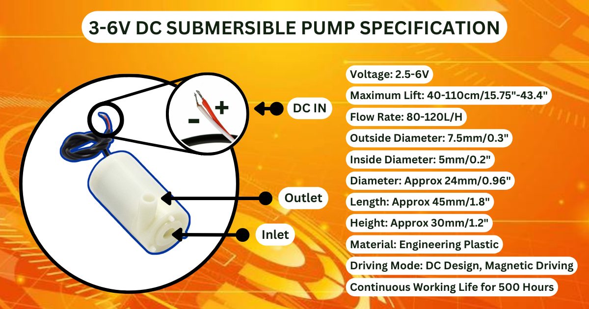 12v dc water pump specification
