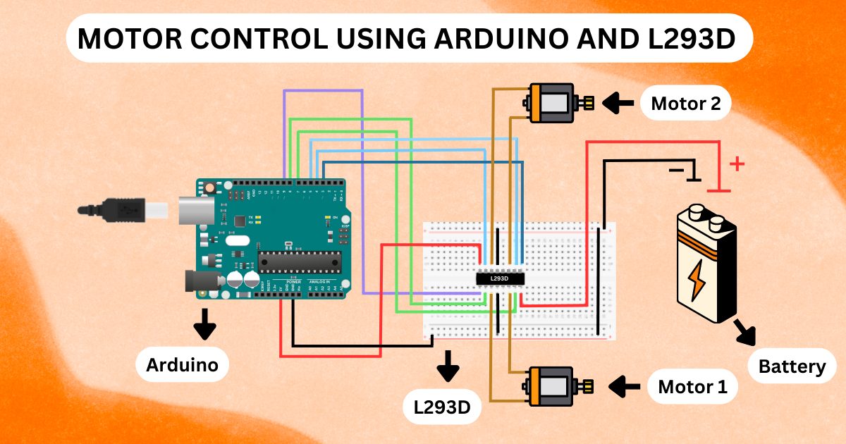 connecting motor using arduino uno