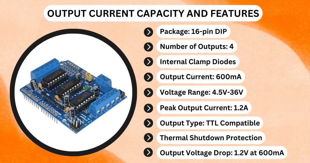 L293D Motor Driver current capacity