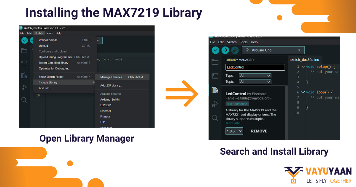 how to install max7219 library